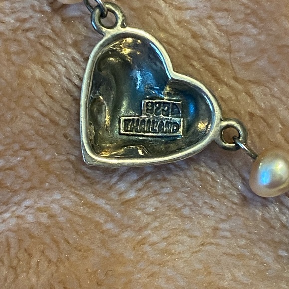 Fortunoff pink pearl, rose quartz and marcasite necklace - Picture 2 of 6